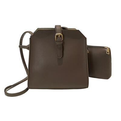 

2pcsset Solid Color Shoulder Handbags Women Leather Crossbody Bags Clutch