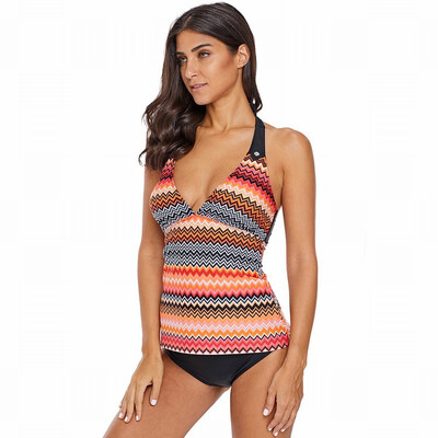 

Printed Camisole Womens Swimwear Halter Swim Top