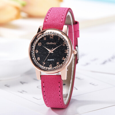 

RM Fashion Simple Flat Digital Scale Dial Belt Fashion With Quartz Womens Watch