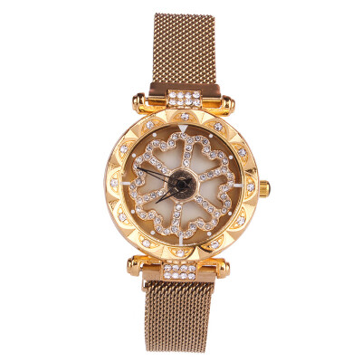 

Time to run magnet magnet strap ladies diamond watch student quartz watch