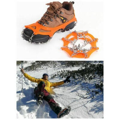 

Ice Snow Climbing Anti-slip Shoe Covers Spike Cleats Crampons 19 Teeth Spike