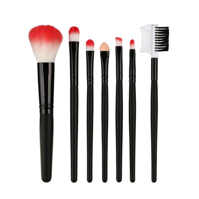 

Gobestart 7 Pcs Wood Makeup Brush EyeShadow Brush Cosmetics Blending Brush Tool