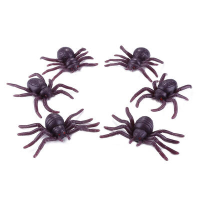 

6pcs Kids Simulation Spider Jokes Toys PVC Artificial Insect Animal Model