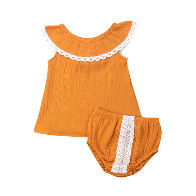 

2 PCS Newborn Infant Baby Girl Top Shirt Shorts Pants Clothes Outfits Sets 0-24M