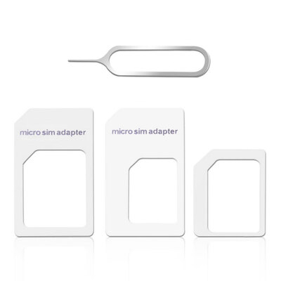 

4 in 1 Set SIM Reduction Three-piece Mobile Phone Card Slot Small to Large