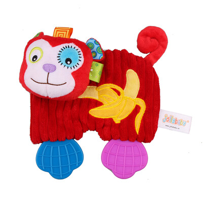 

Baby Comforter Plush Teething Toys Cartoon Animals with Magic Mirror Baby Soothing Toys Pink Cat