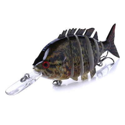 

10cm12g Lifelike 6 Jointed Sections Swimbait Fishing Lure Crankbait Hard Bait Fish Hook Fishing Tackle