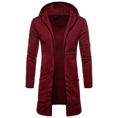 

Mens Hooded Coat Hoodie Long Sleeve Cardigan Jacket Top Loose Casual Outwear