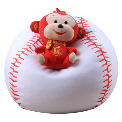 

〖Follure〗Kid Stuffed Animal Plush Basketball Style Toy Storage Bean Bag Soft Pouch A