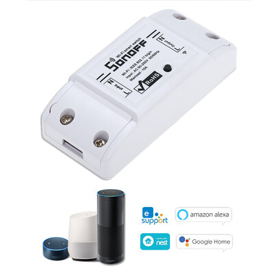 

eWeLink Basic Wifi Switch Works with Alexa for Google Home Timer 10A2200W Wireless Remote Switch for AndroidIOS APP Control for E