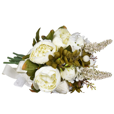 

Toponeto Wedding Bouquet Bride Artificial Flower Holding Flowers Wedding Decor