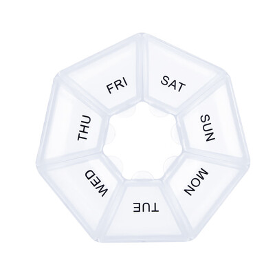 

7 Days Pill Box Splitters Weekly Pill Medicine Box Stand Organizer Container Sleeve