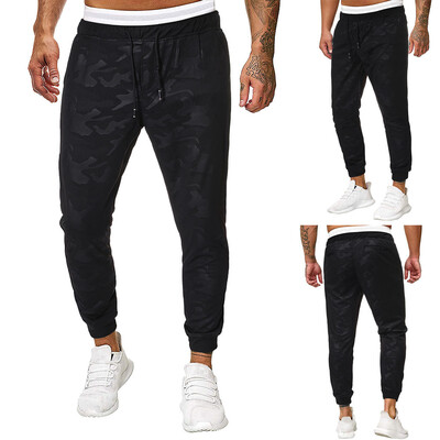 

Gobestart Men Splicing Camouflage Overalls Casual Pocket Sport Work Casual Trouser Pants