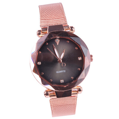 

Womens mesh belt watch fashion gradient colorful face watch