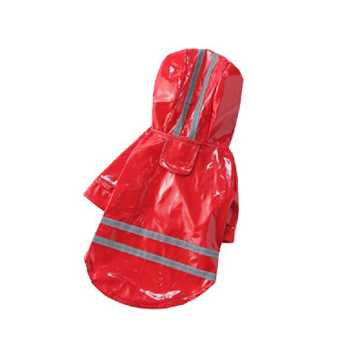 

Pet Dog Reflective Raincoat Dog Rain Jacket With Hood Dog Rain Poncho 100 Waterproof Grey Reflective Stripe for Pet