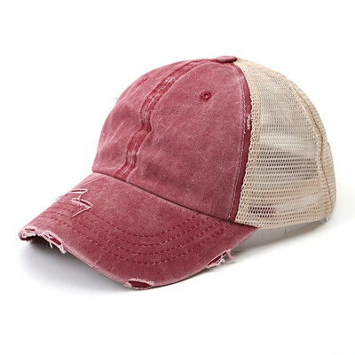 

Summer Sports Ponytail Baseball Cap Women Messy Bun Baseball Hat Casual Cotton Breathable Mesh Cap