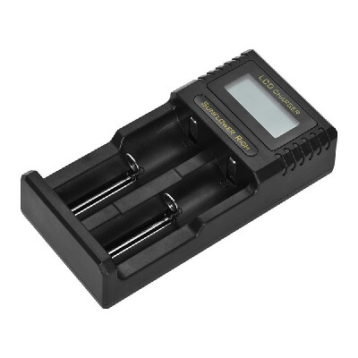 

Sunflower RiCH XXC-K2 2 Slot Smart Battery Charger Digital LCD Display for Rechargeable AA AAA Ni-MH Ni-Cd Li-ion 26650 18650 1835