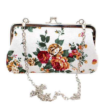 

Tailored Women New Phone Bag Retro Canvas Rose Wallet Fashion Clutch Simple Coin Purse