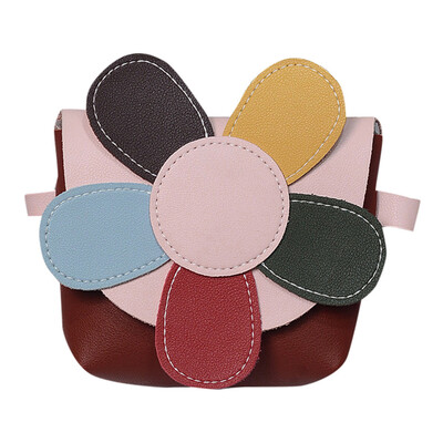 

Fashion Childrens Cute Cartoon Flower Color Matching Wild Shoulder Bag Women Messenger Bags 2019