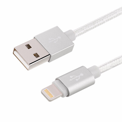 

iPhone Cable 1Pack Nylon Braided Syncing&Charging USB Cable with Ultra Compact Connector Head for for iPhone iPad