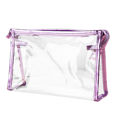 

Siaonvr 1X Clear Transparent Plastic PVC Travel Cosmetic Make Up Toiletry Bag Zipper