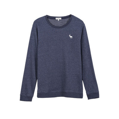 

Autumn new mens cotton long-sleeved T-shirt sleeves loose large size casual solid color round neck long-sleeved shirt