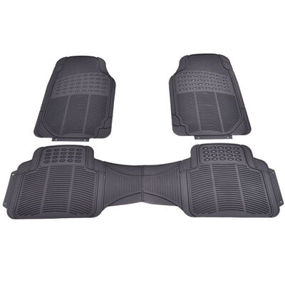 

3PC Universal Car Van Front &Rear Floor Mats All Weather Heavy Duty PVC Protect-Black