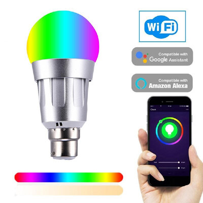 

2194 Smart WIFI LED Bulb WIFI Light RGB Multicolor LED Bulb 12W E2627 Dimmable Light Phone Remote Control Compatible with Alexa G