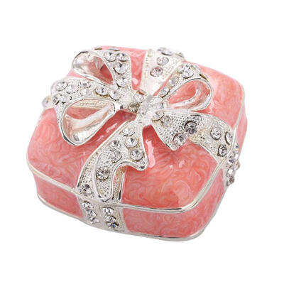 

Luxury Enamel Jewelry Storage Box Rhinestones Easter Egg Bejeweled Trinket