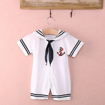 

Infant Baby Boy One-Pieces Outfits Sailor Costume Romper Jumpsuit Bodysuit