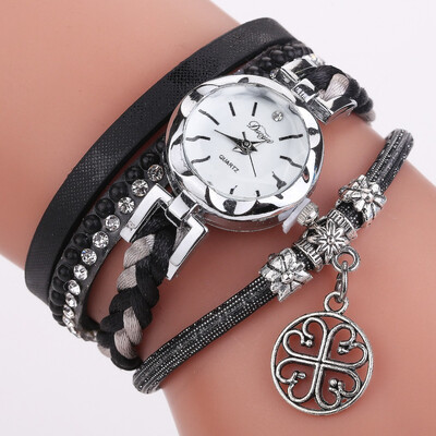 

Korean fashion trendy womens bracelet watch duoya brand small twist weaving famous ladies watch