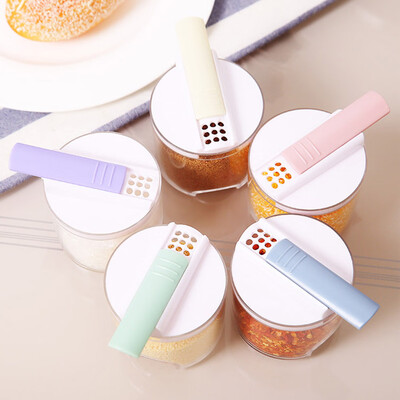 

5Pcs\Set Creative Transparent Seasoning Cans Kitchen Spice Jars Condiment Bottles Pepper Shakers Box