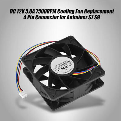 

Greensen DC 12V 50A 7500RPM Cooling Fan Replacement 4 Pin Connector for Antminer S7 S9 cooling fan for antminer s7 cooler fan