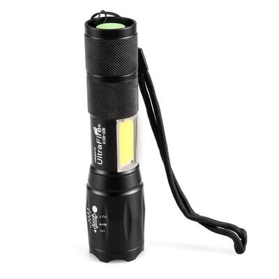 

A100-COB 800 lumens LED 4 speed telescopic flashlight strong light- black