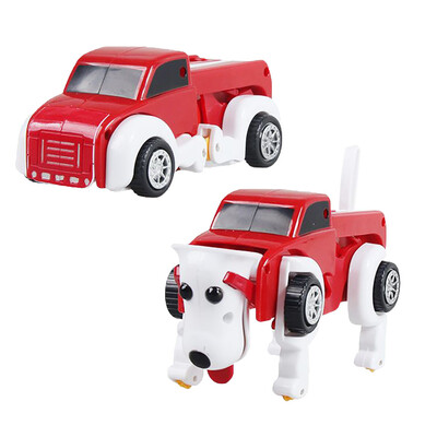 

Gobestart Transformer Dog Car Novelty Clockwork Wind Up Automatic Deformable Toy