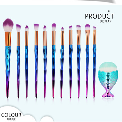 

Toponeto 12Pc Makeup Brushes Set Powder Foundation Eyeshadow Eyeliner Lip Cosmetic Brush