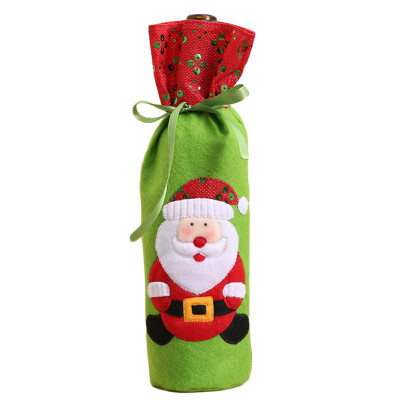 

Style Christmas Decoration Santa Claus Snowman Wine Bottle Cover Bag Christmas Dinner Xmas Table Decor Gift