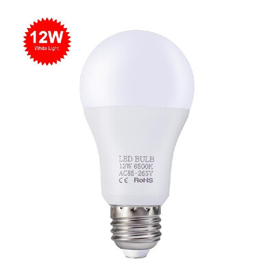 

12W LED Bulbs E27 Light Bulbs Energy Saving White Light 6000-6500K High Brightness Lamp for Bedroom Living Room 85V-265V