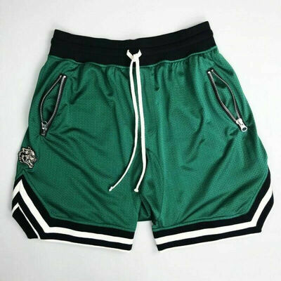 

Mens Athletic Jersey 2 Pocket Mesh Shorts Gym Workout Basketball Fitness Fashion