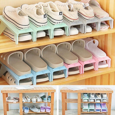 

Creative Plastic Shoes Rack Organizer Space - Saving Storage Adjustable Durable
