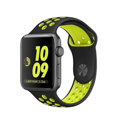 

Two-Colored Silica Gel Lightweight Watch Band Sport Breathable Watch Strap For Apple Watch 432