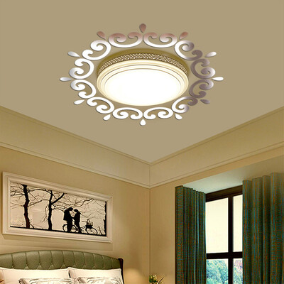 

〖Follure〗3D Feather Mirror Wall Sticker Home Decoration Room Decal Mural Art DIY Hot BK