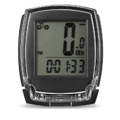 

Wireless Bike Computer Speedometer Digital Bicycle Odometer Stopwatch Thermometer EL Backlight