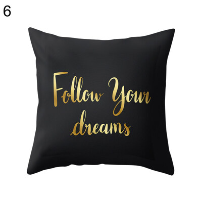 

Home Decorative Cushion Cover Square Letter Printed Sheet Throw Pillow Cases