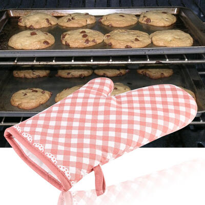 

Greensen 1PCS Cotton Heat Resistant Anti-Slip Cooking Glove Microwave Oven Kitchen Baking Tool