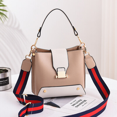 

Korean version of the new bucket bag ins super fire wide shoulder strap portable diagonal bag ladies shoulder bag tide