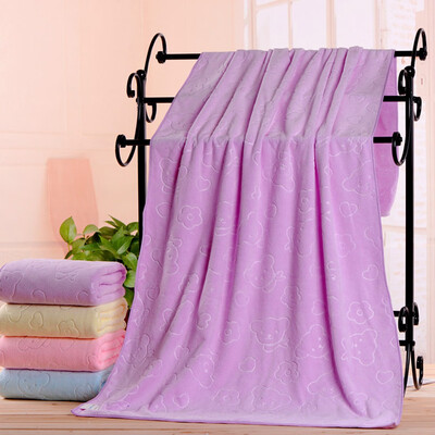 

Childrens microfiber embossed bear bath towel baby quick-drying towel