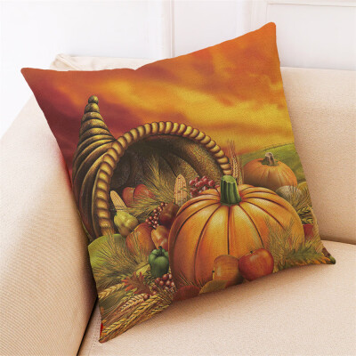 

Tailored Thanksgiving Gifts Pillowcase Harvest Pillow Cover Home Decoration 18x18Inch