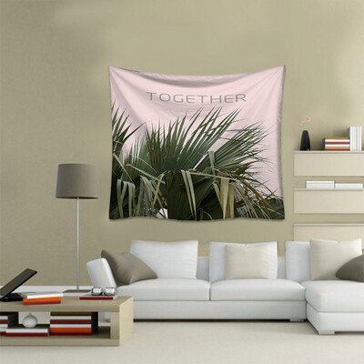 

Toponeto Fashion Tapestry Green Leaf Pattern Fresh Style Decorative Tapestry Home Decor