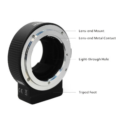 

Commlite ENF-E1 Electric Lens Mount Adapter Ring AF Auto Focus VR Adjustable Aperture Exposure for Nikon F-Mount Lens for Sony E